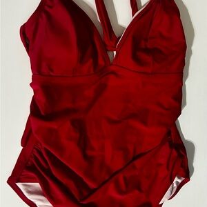 Red One-Piece Swimsuit